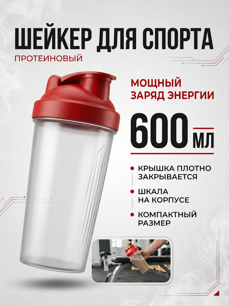 Карточка: спортивная бутылка-шейкер